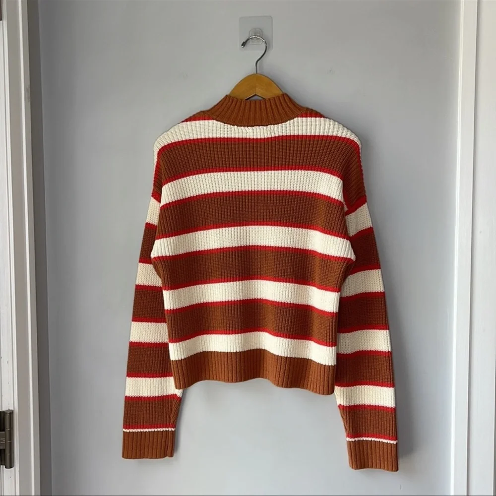 Reformation Brown and Cream Striped Sweater - Picture 6 of 14